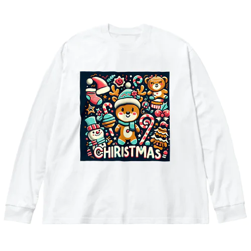 ほのぼのとしたクリスマス Big Long Sleeve T-Shirt