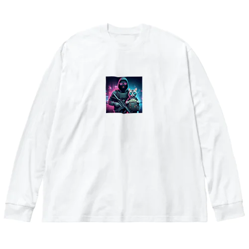 宇宙警察と猫 Big Long Sleeve T-Shirt