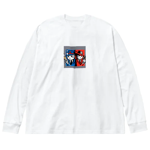 ライバル同士の猫 Big Long Sleeve T-Shirt