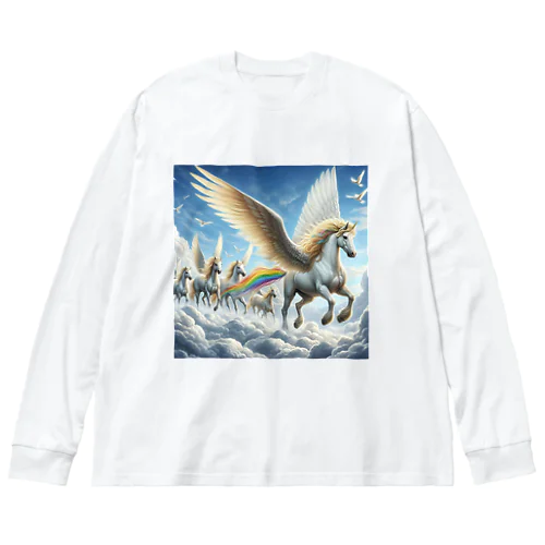 幻想的なペガサス Big Long Sleeve T-Shirt