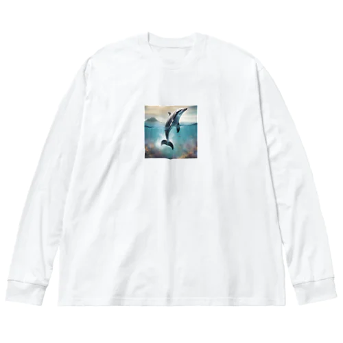 ジャンプするイルカ Big Long Sleeve T-Shirt