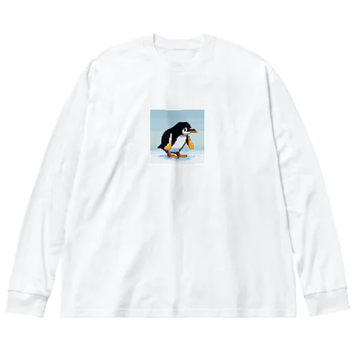 歩いているペンギン ビッグシルエットロングスリーブTシャツ