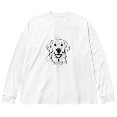 笑顔のゴールデンレトリバー Big Long Sleeve T-Shirt