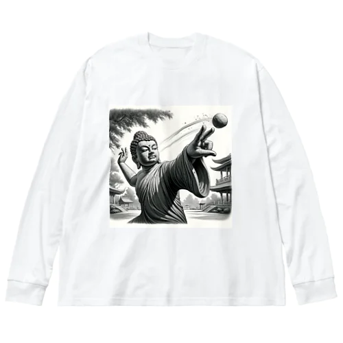 ダジャレ仏像シリーズ・投げる像 Big Long Sleeve T-Shirt