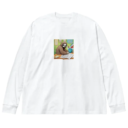 "A Sloth Trying Various Things"  Big Long Sleeve T-Shirt