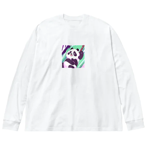 パステルパンダちゃん Big Long Sleeve T-Shirt