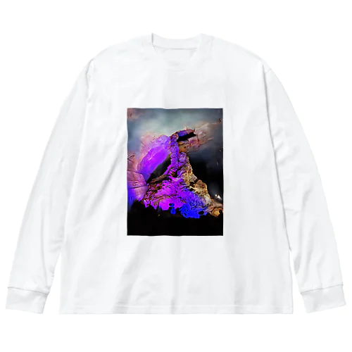 紫の洞窟 ビッグシルエットロングスリーブTシャツ