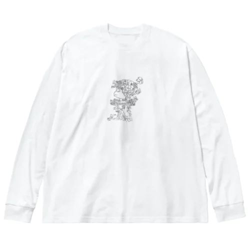 四季　ねこ ビッグシルエットロングスリーブTシャツ