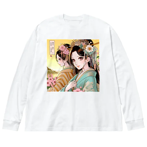 heianbijo アニメ風 ビッグシルエットロングスリーブTシャツ