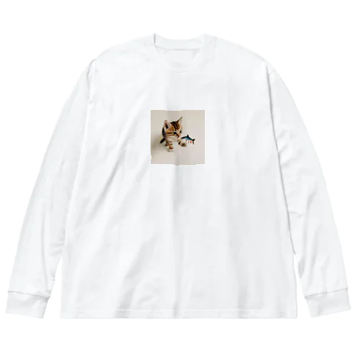 子猫のくーちゃん🐈 ビッグシルエットロングスリーブTシャツ