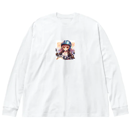 バイク女子　ばくおん!!系 Big Long Sleeve T-Shirt