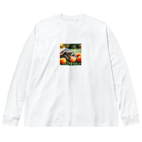 オレンジミドリガメ ビッグシルエットロングスリーブTシャツ