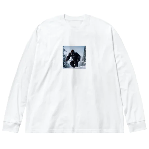 スキーをするゴリラ Big Long Sleeve T-Shirt