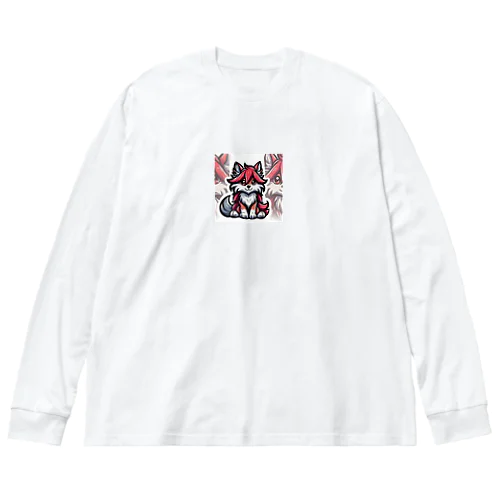 ピンクウルフ ビッグシルエットロングスリーブTシャツ