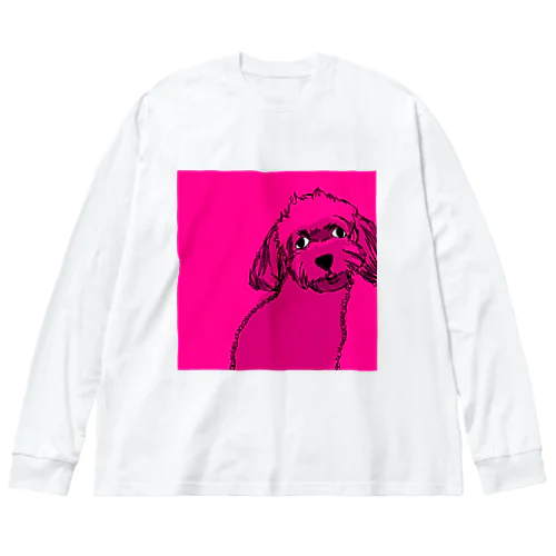 友人の愛犬 루즈핏 롱 슬리브 티셔츠