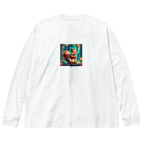 可愛いリスのイラストグッズ Big Long Sleeve T-Shirt