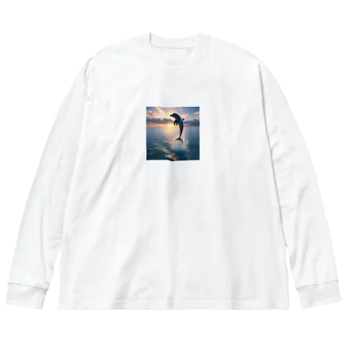 夕日とイルカ🐬🌅 Big Long Sleeve T-Shirt