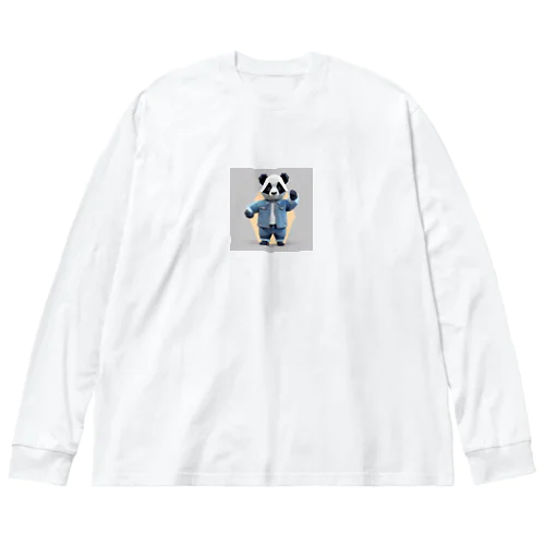  ヴィンテージデニムジャケットパンダ Big Long Sleeve T-Shirt