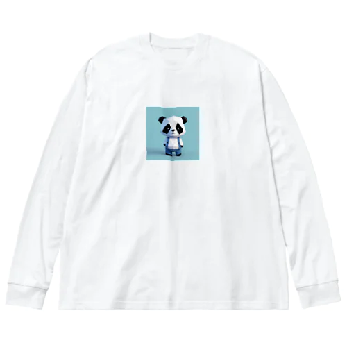 オーバーオール子パンダ Big Long Sleeve T-Shirt