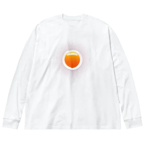 シンプルな太陽デザイン ビッグシルエットロングスリーブTシャツ