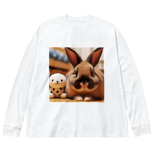 ぬいぐるみとうさぎ Big Long Sleeve T-Shirt