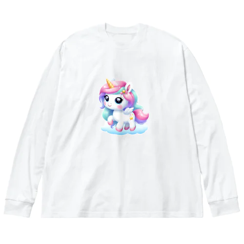 【#いろなの】ユニコーン ビッグシルエットロングスリーブTシャツ