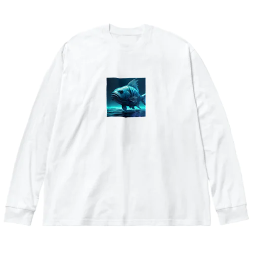 ロボット魚 ビッグシルエットロングスリーブTシャツ