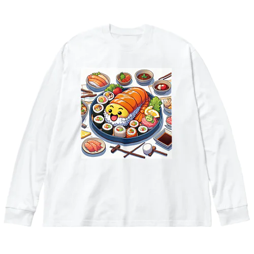 寿司大好き❣❣❣ ビッグシルエットロングスリーブTシャツ
