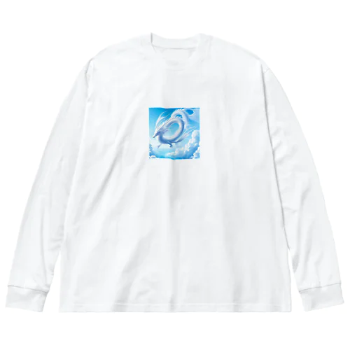 美しい白龍 루즈핏 롱 슬리브 티셔츠