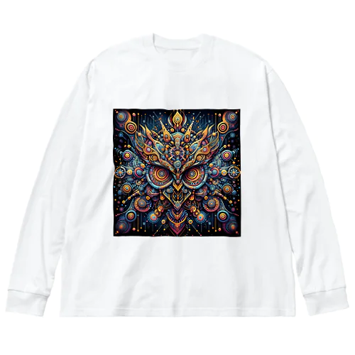 フクロウさんのメルヘン絵本🦉サイケデリックタリスマン Big Long Sleeve T-Shirt