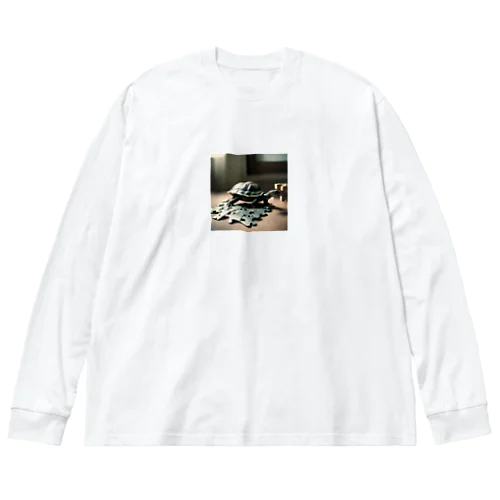 ６、パズル大好きカメさん Big Long Sleeve T-Shirt