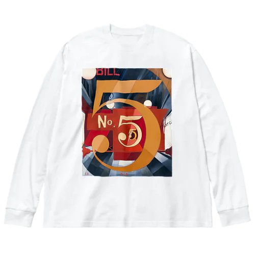 チャールズ・デムス charles demuth No5 金のNo.5 Big Long Sleeve T-Shirt