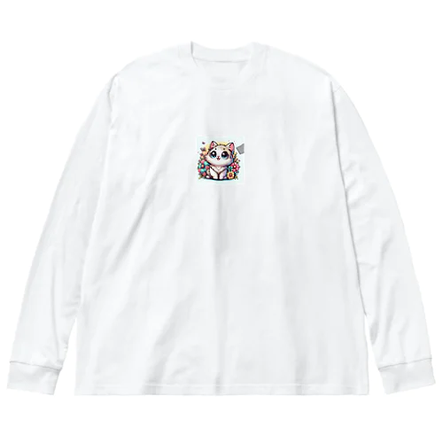 可愛いいねこが目を輝かせています！ Big Long Sleeve T-Shirt