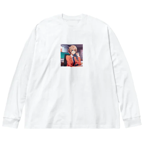 新米OLが仕事にだんだん慣れてきた様子！ Big Long Sleeve T-Shirt