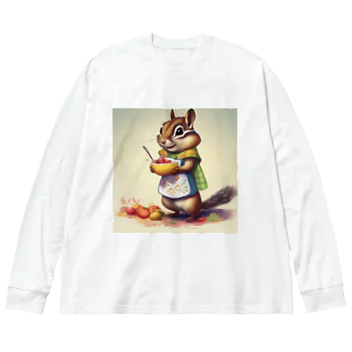 可愛らしいシマリス Big Long Sleeve T-Shirt