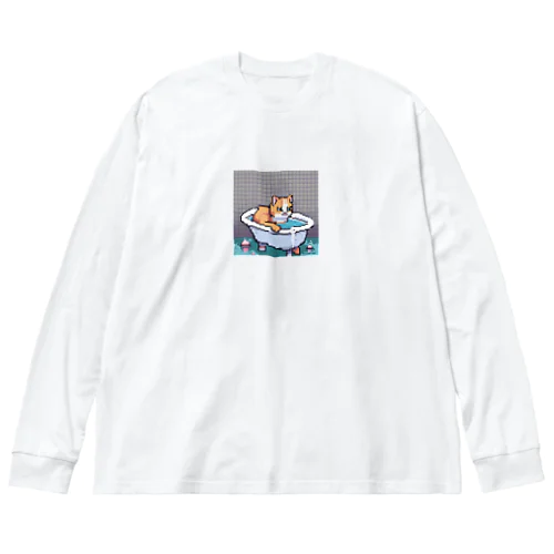 お風呂に入るボス猫 Big Long Sleeve T-Shirt