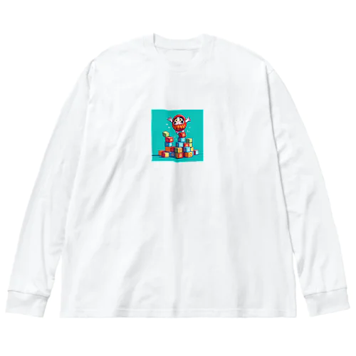 ダルマ落としから落ちそうなダルマ Big Long Sleeve T-Shirt