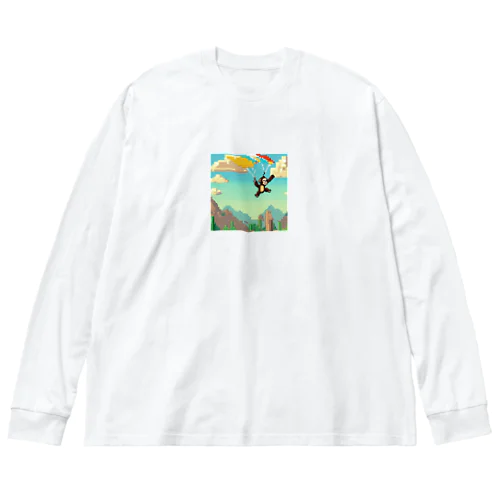 パラグライダーの猿 Big Long Sleeve T-Shirt