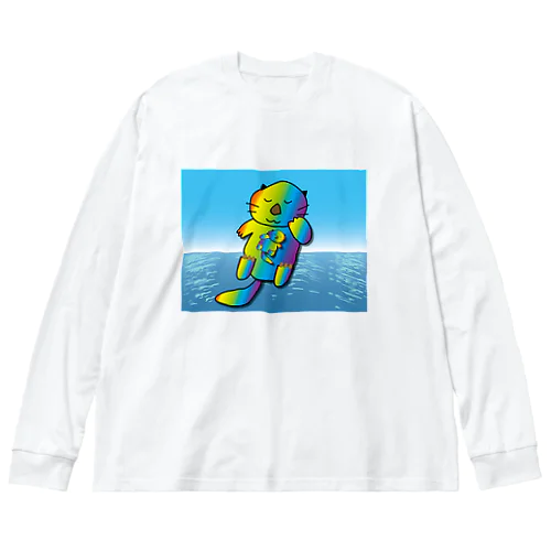 【レインボーカラー】おねんね海獺(ラッコ)親子 Big Long Sleeve T-Shirt