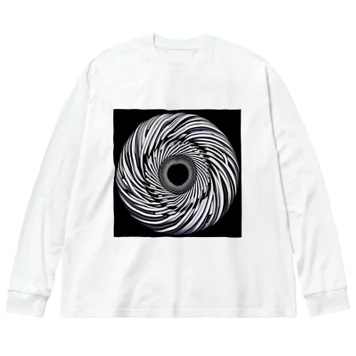 optical illusion 01 ビッグシルエットロングスリーブTシャツ