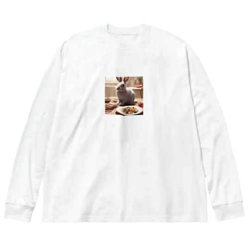 ほんわかなうさぎ ビッグシルエットロングスリーブTシャツ