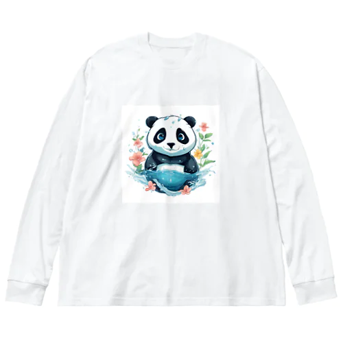 水中のパンダ Big Long Sleeve T-Shirt