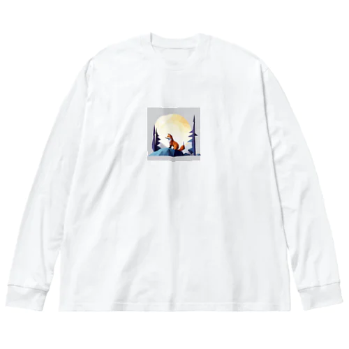 月夜×きつね Big Long Sleeve T-Shirt