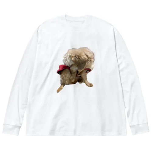 犬　ガジガジ ビッグシルエットロングスリーブTシャツ