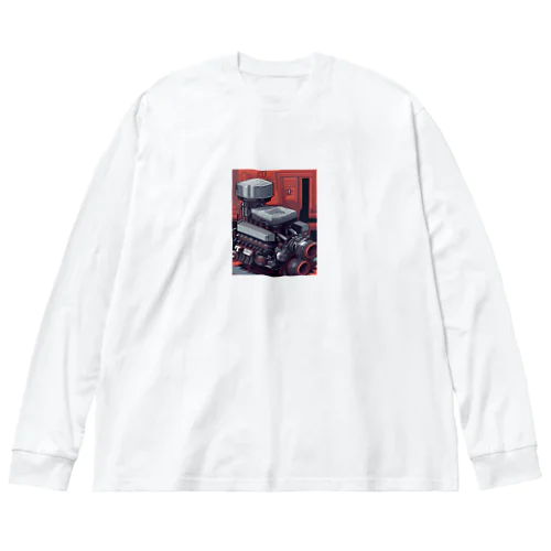 こっくりと唸るエンジンマウント Big Long Sleeve T-Shirt