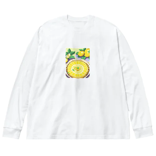 黄色いレモンタルトのような洋菓子 Big Long Sleeve T-Shirt