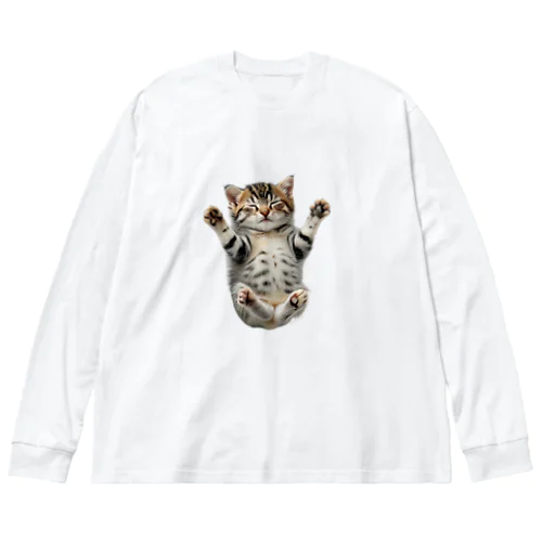 仰向けネコの至福の眠り Big Long Sleeve T-Shirt