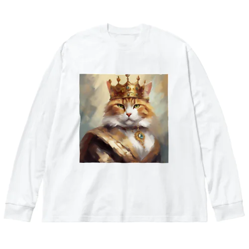 ブルーダイヤモンドの猫王 ビッグシルエットロングスリーブTシャツ