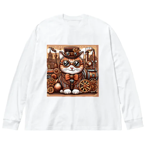 スチームパンクなゴーグル猫ちゃん Big Long Sleeve T-Shirt