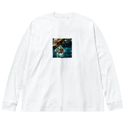 水晶を持って、海底の秘密を守っている龍 Big Long Sleeve T-Shirt